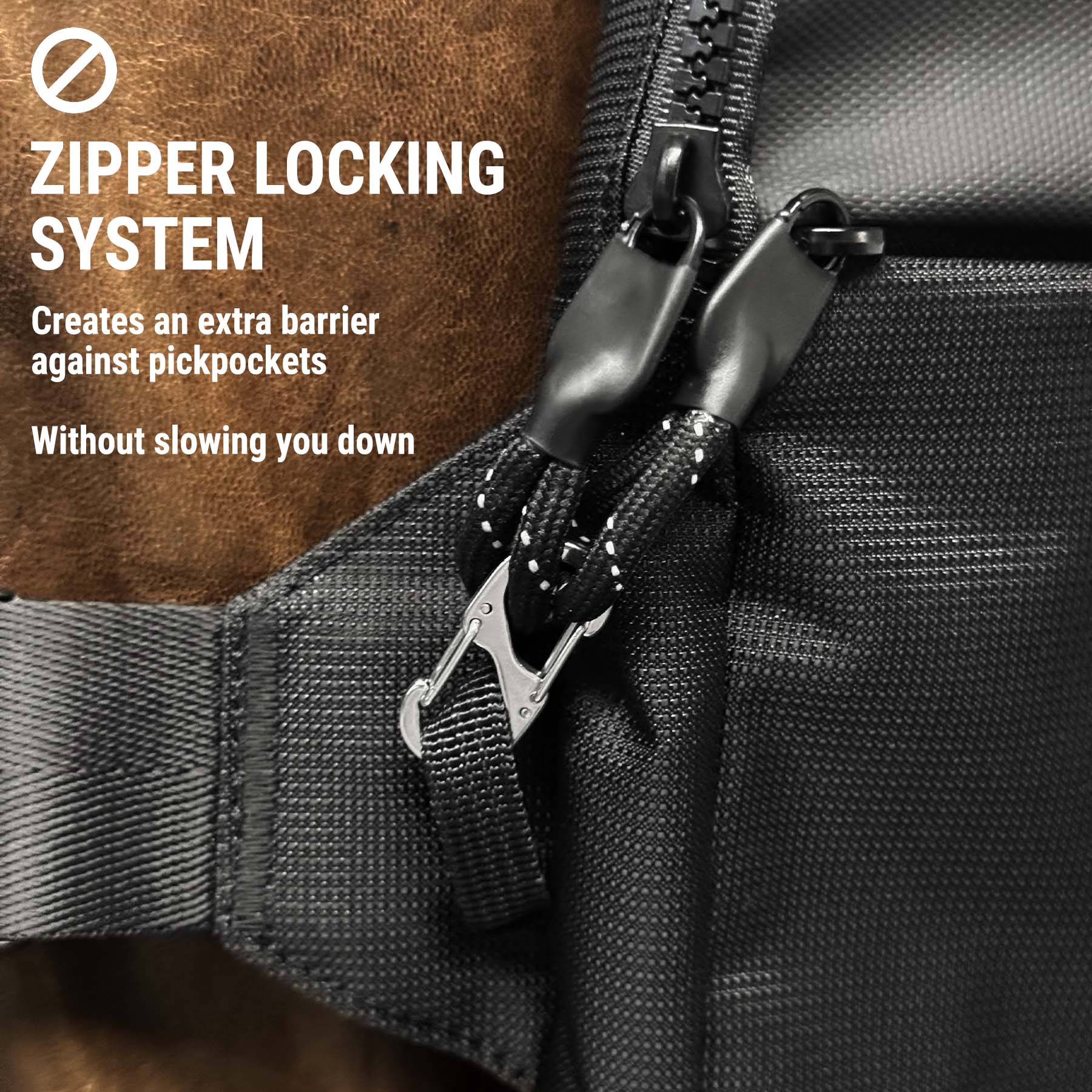BLACK TRAVEL SLING BAG