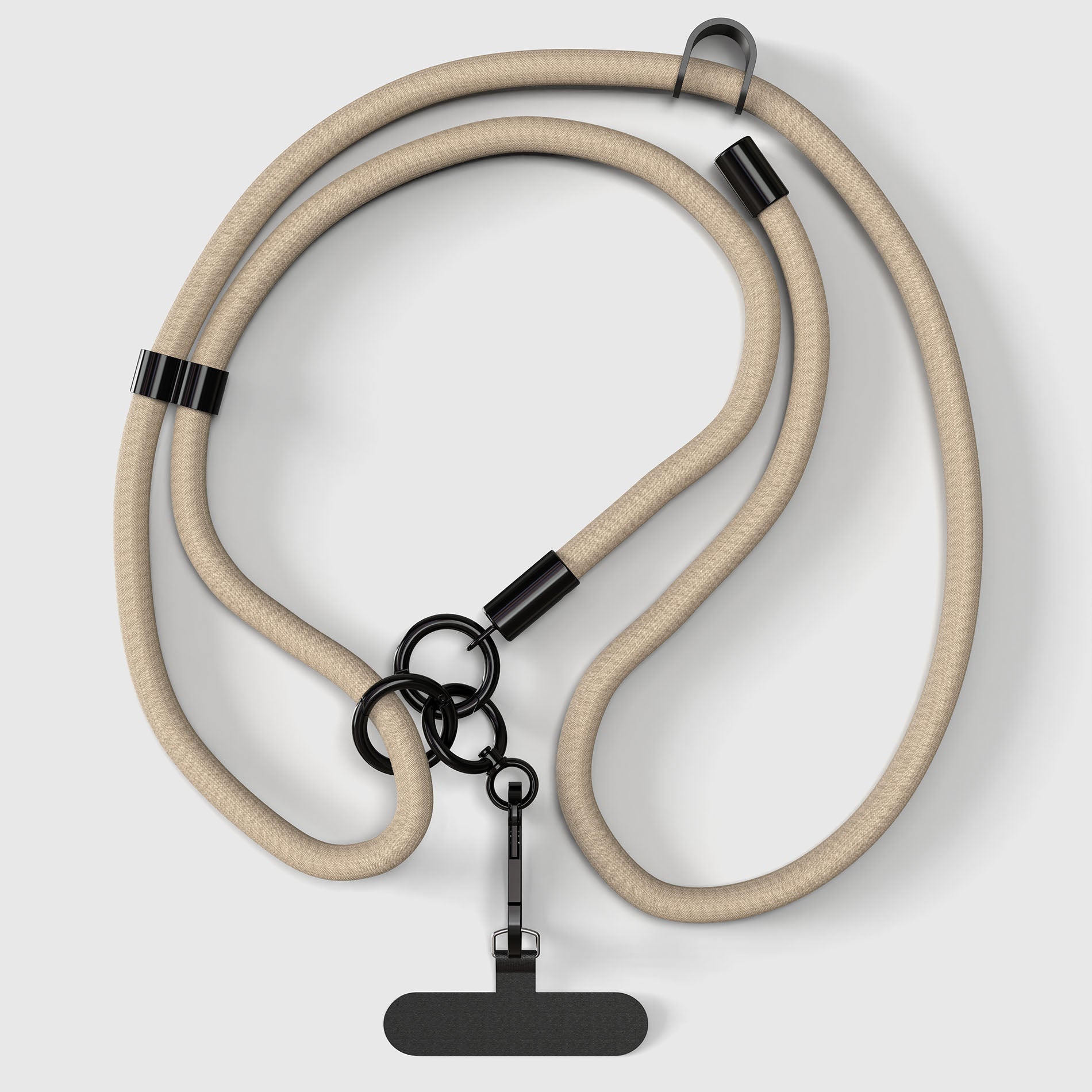 BEIGE CROSSBODY PHONE STRAP