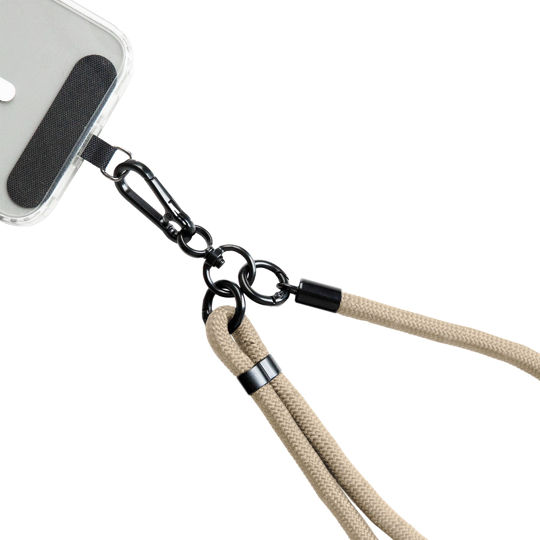 BEIGE CROSSBODY PHONE STRAP
